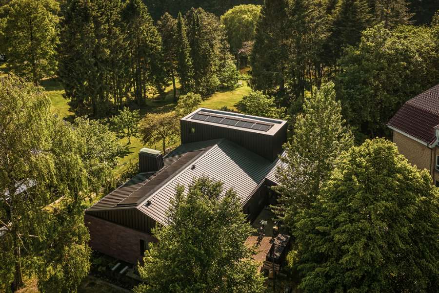 Architekt mit dem Auge für die Details einer Villa mit Naturblick und Fassadenverkleidung aus Stahl und Stein, Konsul Lorenzen Straße 5, 24376 Kappeln